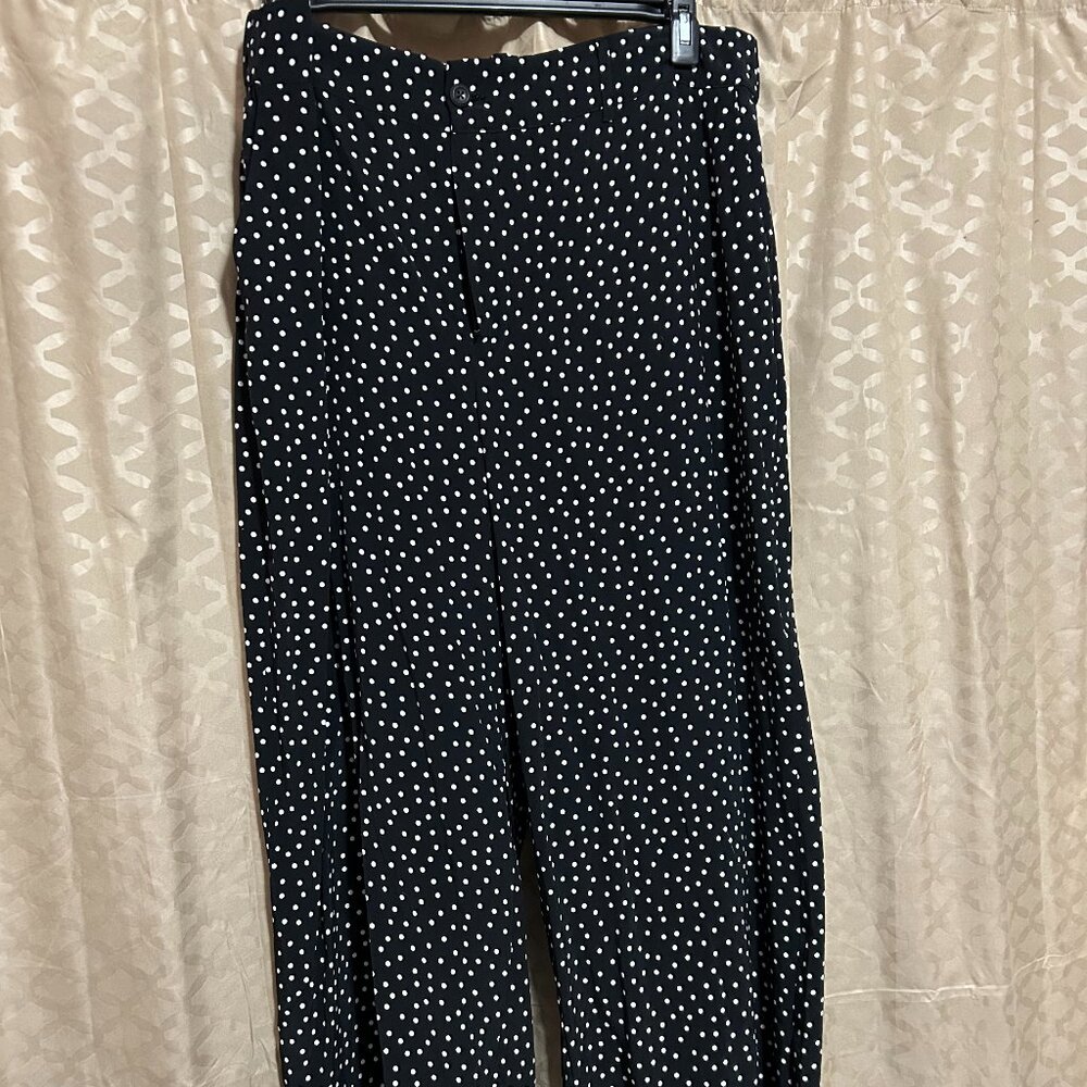 Wide Leg Polka Dot Pants Size 2X